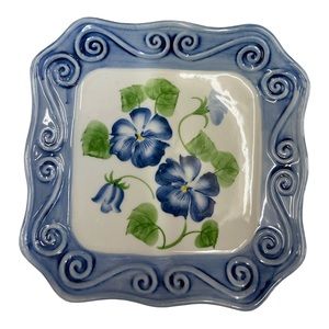Andrea by Sadek Trinket Dish Handpainted Morning Glory